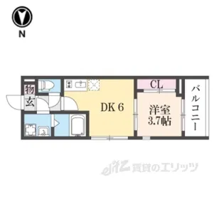 グランメゾン山科椥辻駅前【2階】の間取り