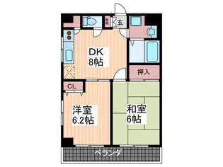第6メゾン榎町【5階】の間取り