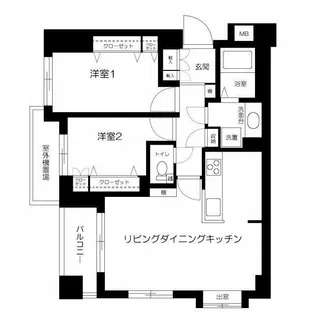 ハウス山の手八幡坂【2階】の間取り