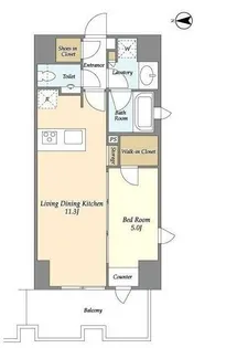 リバーレ麻布十番【6階】の間取り