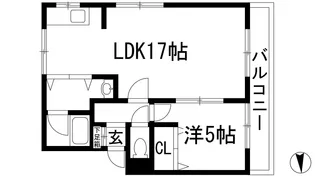 メゾンドリュウ桃園【1階】の間取り