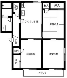 フレグランス田町【2階】の間取り