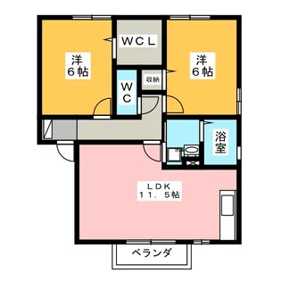 リベェルティD【2階】の間取り