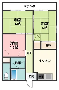 新柏原ビレッジ2号棟【4階】の間取り