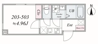 CLAIREA千住大橋【4階】の間取り