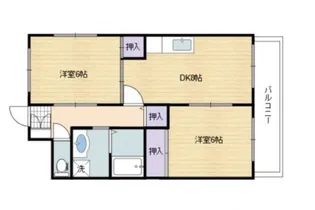 鶴江アレー【2階】の間取り