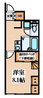 レオパレス後楽【1階】の間取り