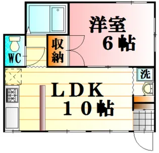 コーポ木村B【1階】の間取り