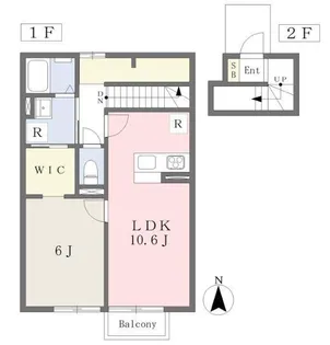 SKY BLUE(スカイブルー)本館 A棟【2階】の間取り