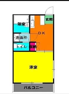 作草部コーポ【5階】の間取り