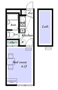 レオパレスまつど雅【2階】の間取り