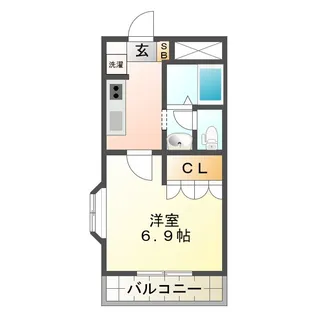 プチメゾングレイス北山【1階】の間取り