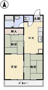 ウエストハイツ戸崎【4階】の間取り