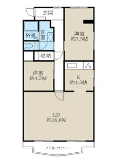 第2駅南ハイツ【1階】の間取り