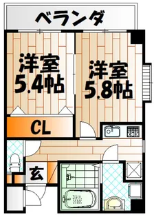 山王ビルIII【4階】の間取り