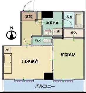 ハイコート白妙【6階】の間取り