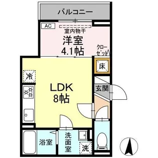 DPaina宿河原七丁目【3階】の間取り