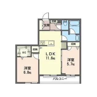 パークコート長津田弐番館【2階】の間取り