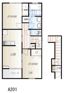 CA-SA七海A【2階】の間取り