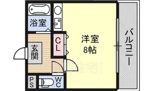 ヒルズ上野芝【4階】の間取り