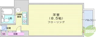 仙台錦町ハルヤマテラス【7階】の間取り