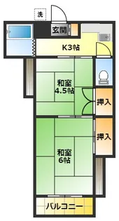 神奈川県川崎市中原区木月3【アパート】の間取り