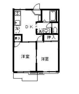 コーポアイリス A棟【2階】の間取り