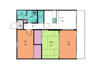 コーポ西山【1階】の間取り