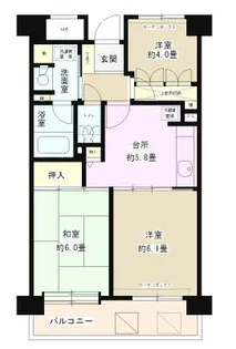 フレスコ川崎【9階】の間取り