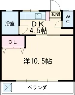 コーポルピナス【1階】の間取り