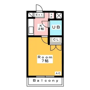 グリーンハイムきたやま【1階】の間取り