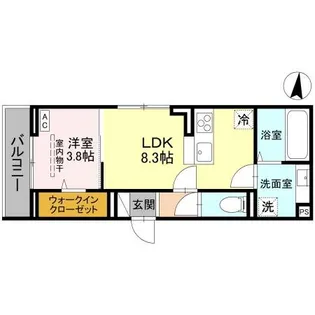 埼玉県越谷市登戸町【アパート】の間取り