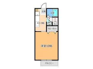 1Kの間取り画像