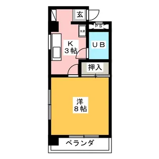 マンションサン菊井【2階】の間取り