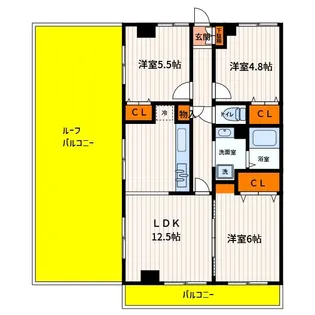東京都立川市錦町1【マンション】の間取り