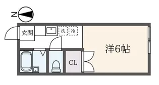 サンリッチ山手【1階】の間取り