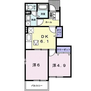 サンスクエアM【1階】の間取り