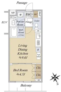 オープンレジデンシア吉祥寺本町テラス【1階】の間取り