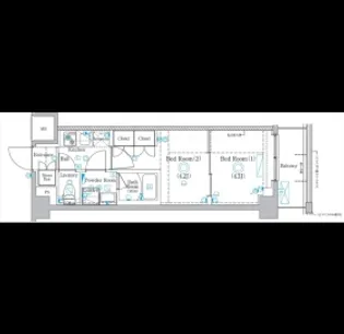 ラフィスタ調布多摩川【7階】の間取り