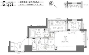 東京都中央区月島3【マンション】の間取り