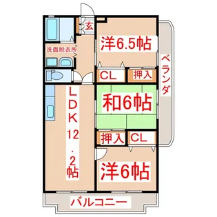 ディアコート宇宿【1階】の間取り