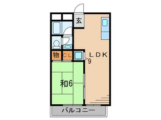 エ-シ-マンション【2階】の間取り