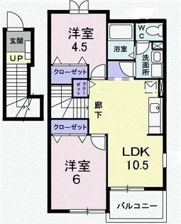 福島県福島市飯野町字境川【アパート】の間取り