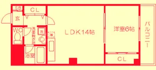 大阪府大阪市北区天満1【マンション】の間取り