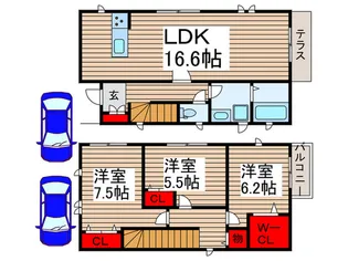 千葉県松戸市大金平3【一戸建】の間取り