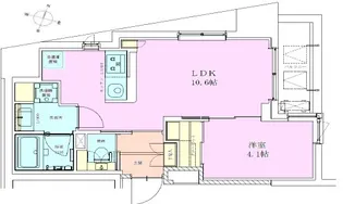 恵比寿レジデンス参番館【9階】の間取り