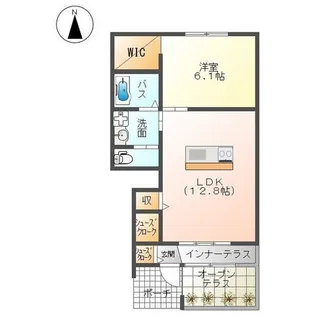ヴェルジェ コリーヌ(Verger Colline)【1階】の間取り