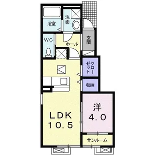 ロザリオ D【1階】の間取り