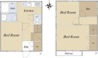 東京都荒川区西尾久6【一戸建】の間取り