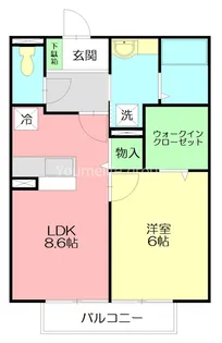 ディア ヴェルジュ ミキ A【2階】の間取り